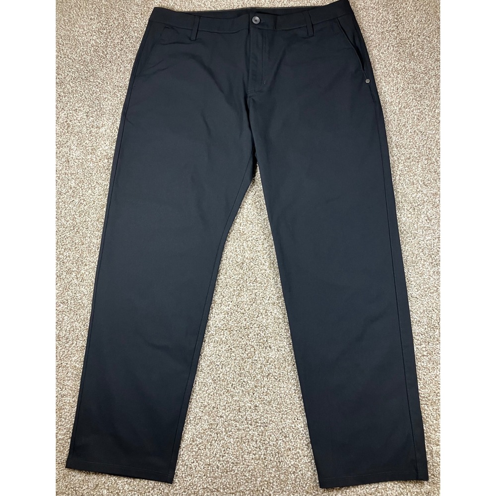 Vuori Meta Pant Mens 36 Black Technical Chino Performance Trousers Fits 36x30